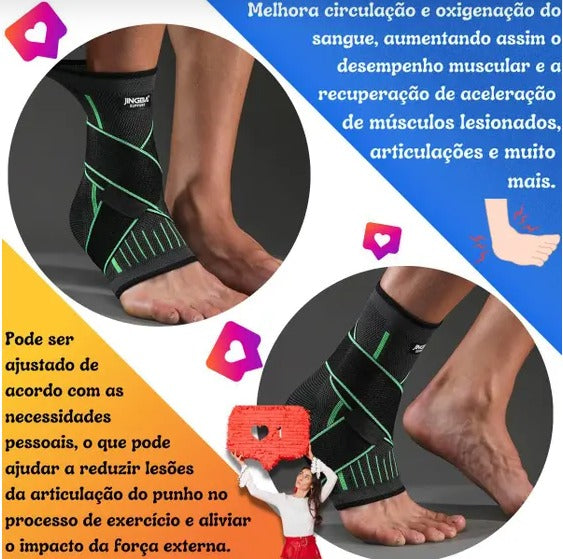 Tornozeleira de Compressão Ortopédica com Tensor Ajustável .